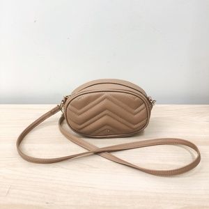CHEVRON QUILTED CROSS BODY + FANNY FACK